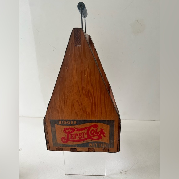 Vintage Paint Wood 1940’s Bigger Better Pepsi 6 bottle The New Consumer Case - Picture 5 of 10